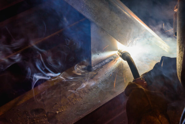 Welding Technique Industrial,Welder,Wearing,Safety,Helmet,Welding,Steel,Construction,Assembly,In