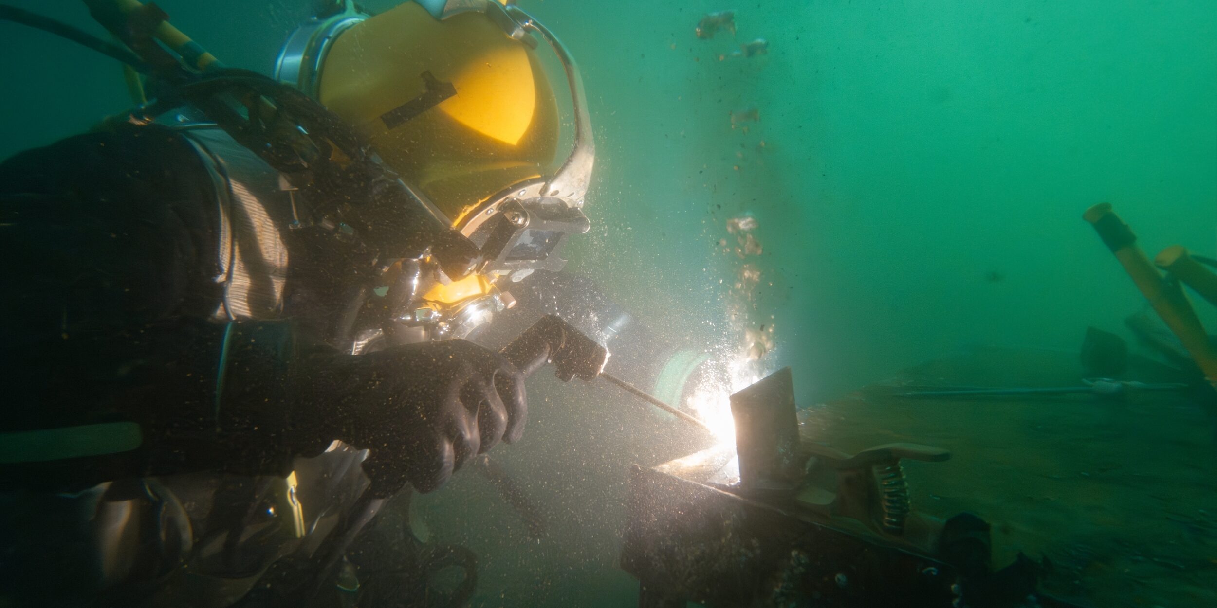 Subsea welding Subsea welding Underwater,Welding,In,Deep,Ocean,Depths,Closeup