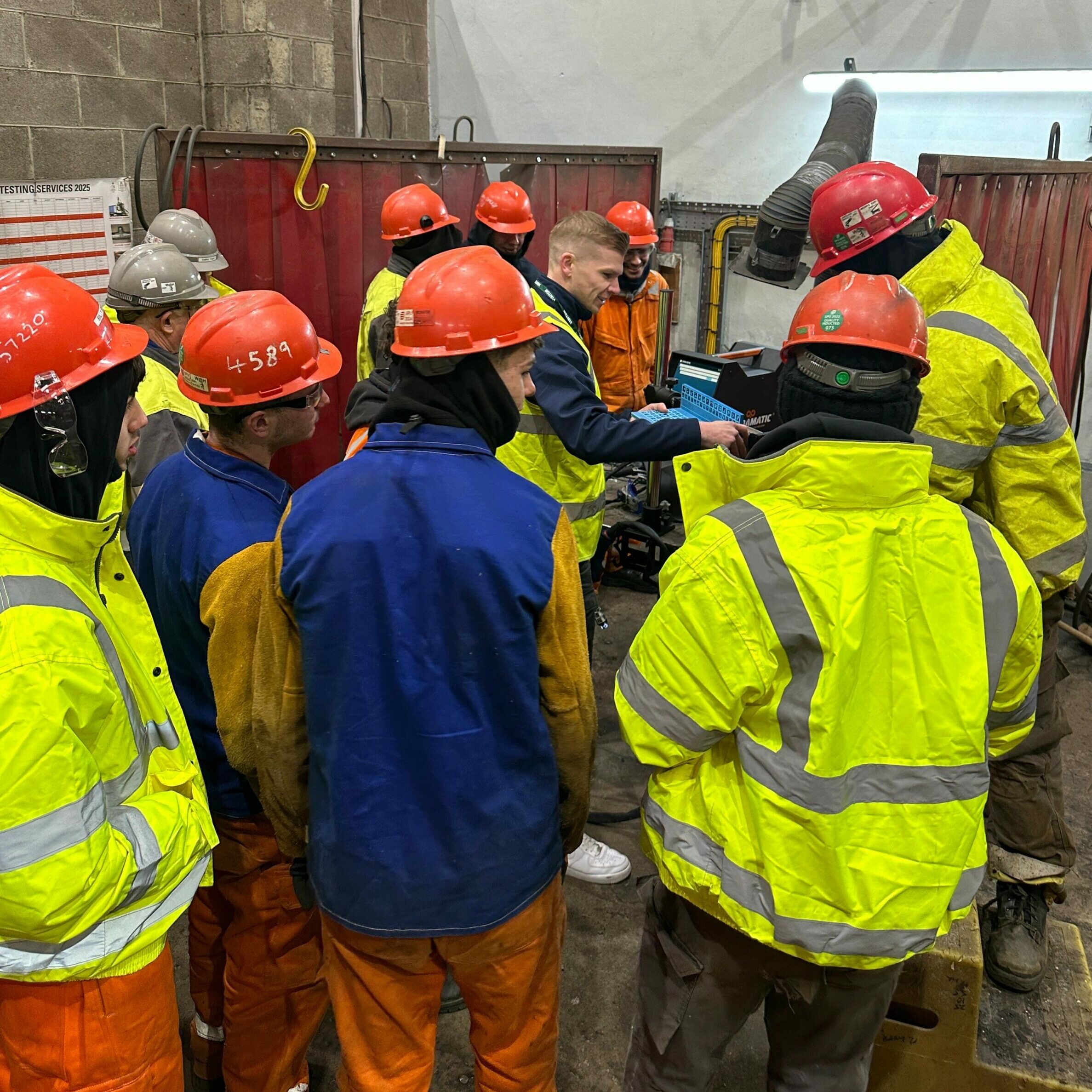Professional welders training with simulation in UK