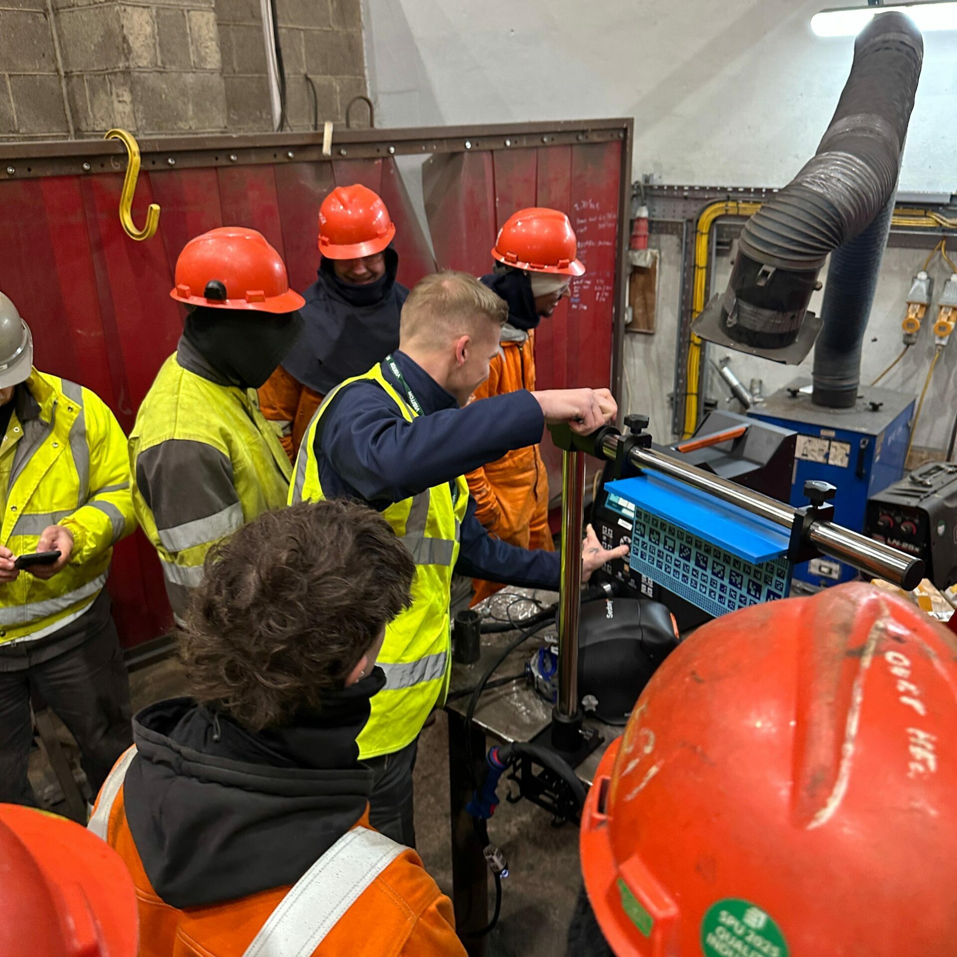 Professional welders training with simulation in UK