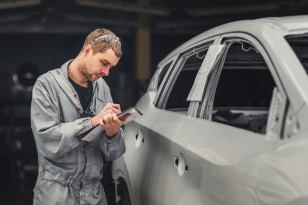 Employee,In,The,Shop,Painting,The,Car,Body,Writes,A