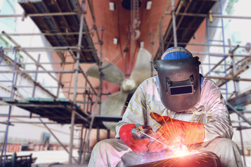 Welding,Process,Ship,Repair,At,Floating,Dry,Dock,In,Shipyard Welding,Process,Ship,Repair,At,Floating,Dry,Dock,In,Shipyard