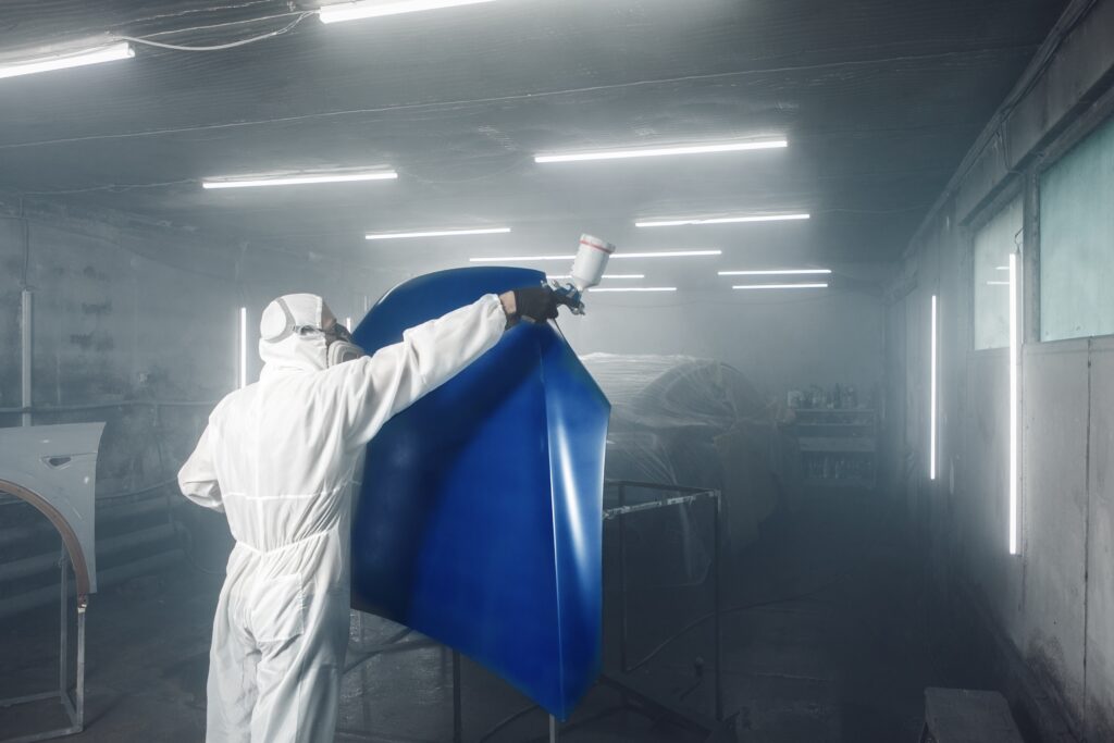 Car painting work by professional worker Car painting work by professional worker