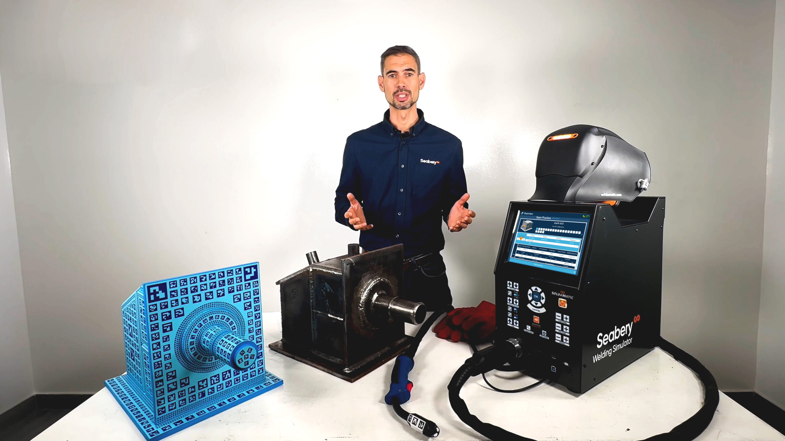 Seabery welding simulator in action