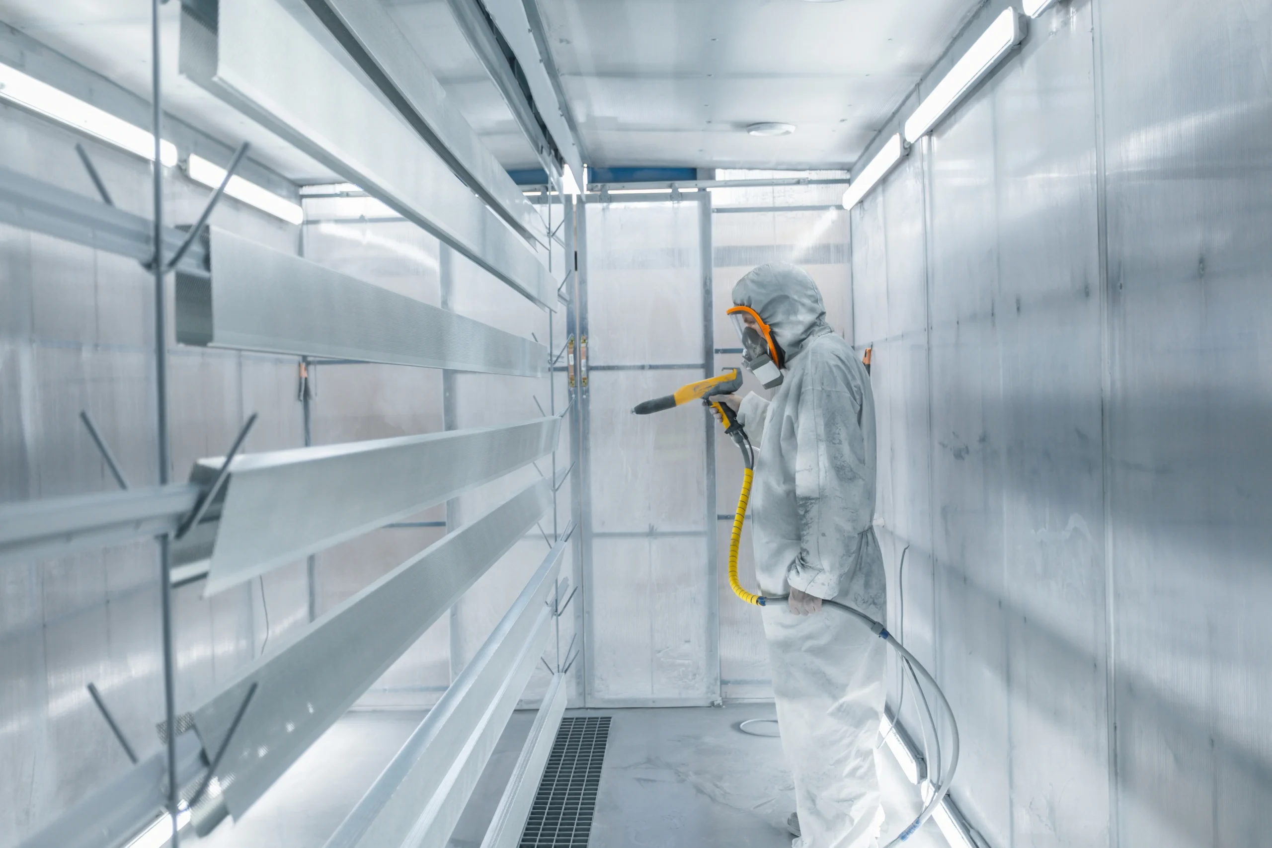 Industrial spray painting